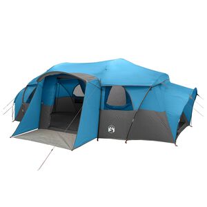 vidaXL Tenda familiare con telo da pioggia resistente all'acqua Blu