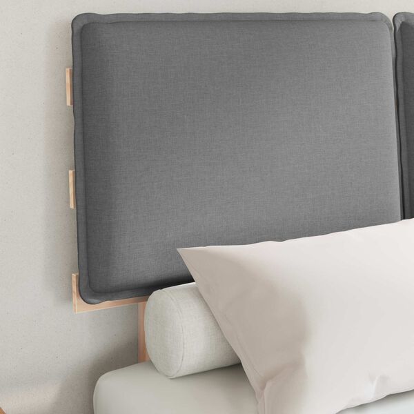 vidaXL Letto con Testiera Rivestita Grigio chiaro 120 x 190 cm