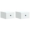 vidaXL Mobiletto da notte a muro 2 pcs Bianco 34,5 x 33 x 20 cm