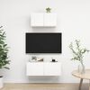 vidaXL Set Mobili Porta TV 2 pz Bianco in Legno Multistrato