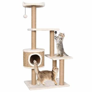 vidaXL Albero per Gatti con Palo Tiragraffi 123 cm in Giunco