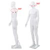 vidaXL Manichino Uomo Figura Intera Base in Vetro 185 cm Bianco Lucido