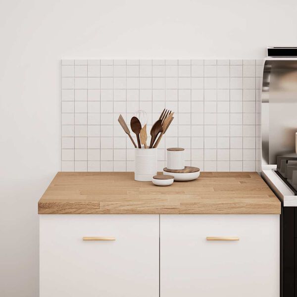 vidaXL Piano di Lavoro Cucina 80x63,5x4 cm Legno Massello Rovere