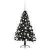 vidaXL Albero di Natale artificiale con luci integrate Nero 120 cm PVC