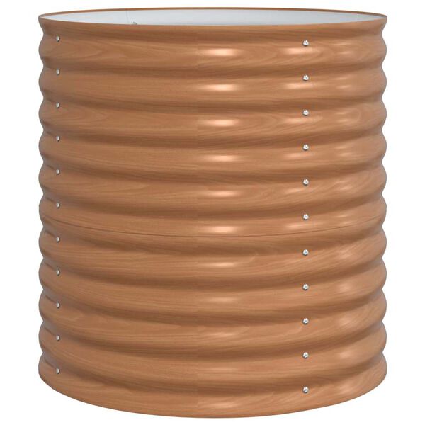 vidaXL Letto Rialzato Marrone 80 x 80 x 81 cm Acciaio