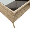 vidaXL Divano Giardino 2 Posti con Cuscini e Tavolo Beige Polyrattan