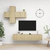 vidaXL Set di Mobili Porta TV 7 pz Rovere Sonoma in Legno Multistrato