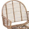 vidaXL Sedia da pranzo 2 pcs Naturale 44 x 44 x 74 cm Rattan e Ferro