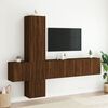 vidaXL Mobili TV a Muro 5pz Rovere Marrone in Legno Multistrato