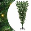 vidaXL Albero di Natale artificiale pre-illuminato rovesciato con set di palline