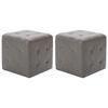 vidaXL Comodini 2 pz Grigio 30x30x30 cm in Similpelle