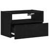 vidaXL Comodini a Muro 2 pz Nero 45x26x28,5 cm