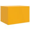 vidaXL Tavolino da Salotto Giallo Senape 67x50x44 cm in Acciaio