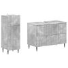 vidaXL Set di Armadi da Bagno da 2 Pezzi ZWOLLE Grigio Cemento