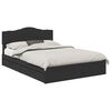vidaXL Letto con Contenitore Nero 140 x 190 cm Legno multistrato