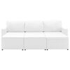 vidaXL Divano Letto Modulare a 3 Posti Bianco in Similpelle