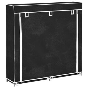 vidaXL Scarpiera in Tessuto Richiudibile 115 x 28 x 110 cm Nera