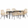 vidaXL Set da Pranzo per Giardino 7 pcs Marrone polyrattan