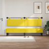 vidaXL Testata appesa Giallo Chiaro 210 x 55 x 5 cm Tessuto in Cords