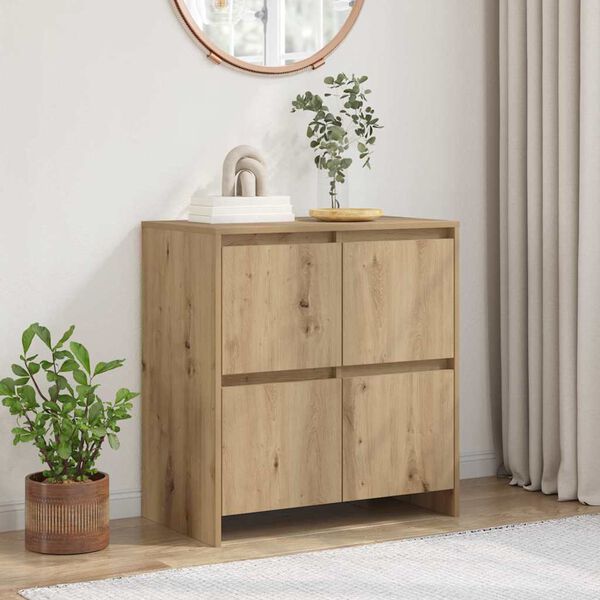 vidaXL Credenza Rovere artigianale 70 x 41 x 75 cm Legno multistrato