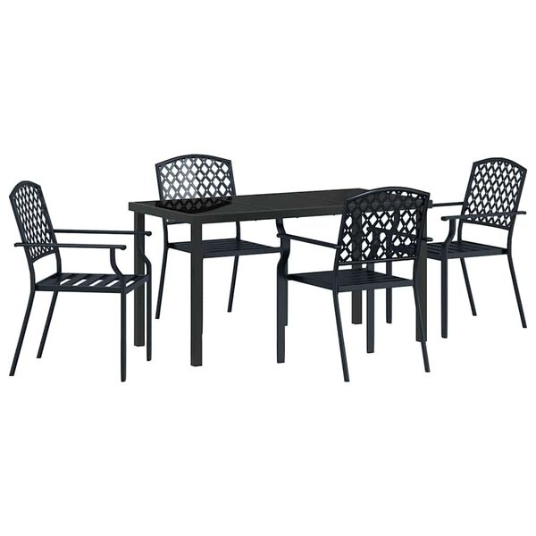 vidaXL Set da Pranzo per Giardino 5 pcs Antracite