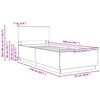 vidaXL Struttura del letto Nero 90 x 200 cm Legno multistrato