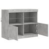 vidaXL Credenza con Luci LED Grigio Cemento 81x37x67 cm