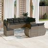 vidaXL Set Divano da Giardino 8 pz con Cuscini Grigio in Polyrattan