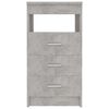 vidaXL Cassettiera Grigio Cemento 40x50x76 cm in Legno Multistrato