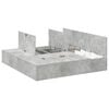 vidaXL Struttura letto con contenitore Grigio cemento 180 x 200 cm