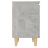 vidaXL Comodino con Gambe in Legno Massello Grigio Cemento 40x30x50 cm