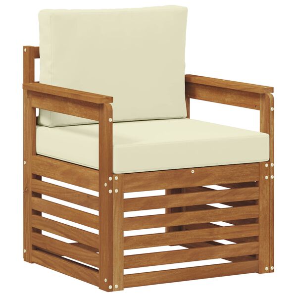 vidaXL Set di divani da esterno Legno di Acacia Massello e Poliestere