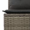 vidaXL Set Divani da Giardino 11 pz con Cuscini in Polyrattan Grigio