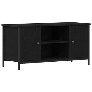 vidaXL Mobile TV Rovere nero 100 x 40 x 50 cm Legno multistrato