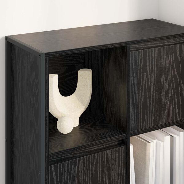 vidaXL Armadio per Libri Rovere Nero 68 x 30 x 108.5 cm
