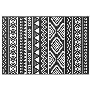 vidaXL Tappeto da Esterni ARAKIL Nero 120x180 cm in PP