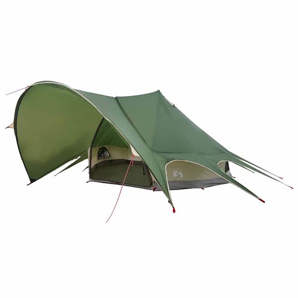 vidaXL Tenda Teepee con tetto Verde e Grigio 600 x 600 x 347 cm