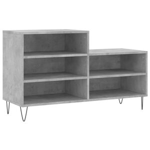 vidaXL Scarpiera Grigio Cemento 102x36x60 cm in Legno Multistrato