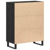 vidaXL Credenza Rovere Nero 69,5 x 34 x 90 cm Legno multistrato
