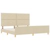 vidaXL Struttura del letto con testiera Crema 200 x 200 cm Tessuto