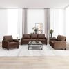 vidaXL Set di Divani 3 pz con Cuscini Marrone in Similpelle