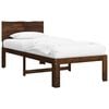 vidaXL Letto Singolo con Testiera ROSTOCK Marrone Scuro 75 x 190 cm