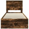 vidaXL Struttura del letto con cassetto Rovere fum&eacute; 90 x 200 cm
