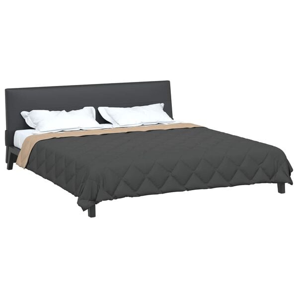 vidaXL Duvet Estivo Antracite e Talpa 240 x 260 cm Microfibra