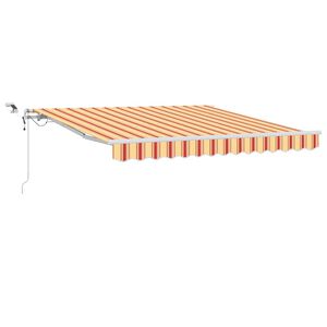 vidaXL Tenda Retrattile Giallo e Arancione 300 x 250 cm