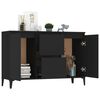 vidaXL Credenza Nera 102x35x70 cm in Legno Multistrato