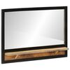 vidaXL Specchio con Ripiano 80x8x55 cm Vetro e Legno Massello di Mango
