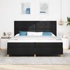 vidaXL Letto a molle con materasso Nero 200 x 200 cm Tessuto