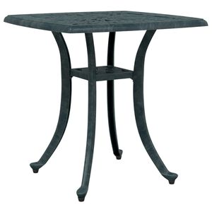 vidaXL Tavolo da Giardino Verde 53x53x53 cm in Alluminio Pressofuso