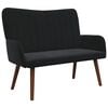 vidaXL Divano a 2 Posti Nero 115 x 61 x 87 cm Velluto